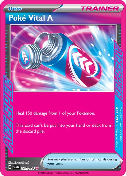 Poké Vital A 062/064 - ACE SPEC Rare-Kantocards