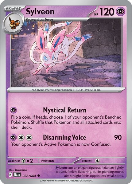 Sylveon 022/064 - Uncommon - Reverse Holo-Kantocards