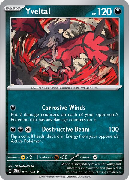 Yveltal 035/064 - Uncommon - Reverse Holo-Kantocards
