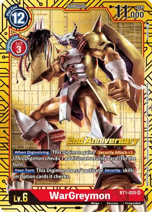 WarGreymon BT1-025 (2nd Anniversary Set)-Kantocards