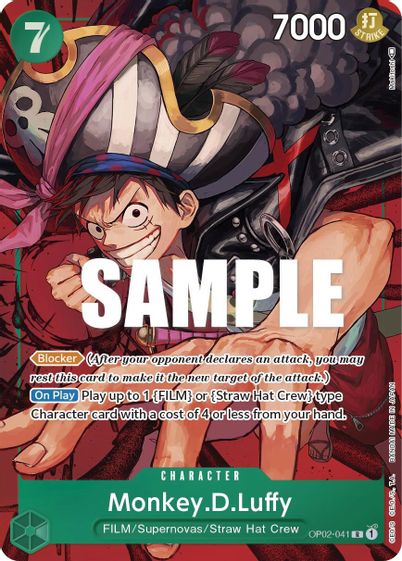 Monkey.D.Luffy (Alternate Art) OP02-041 - Rare-Kantocards