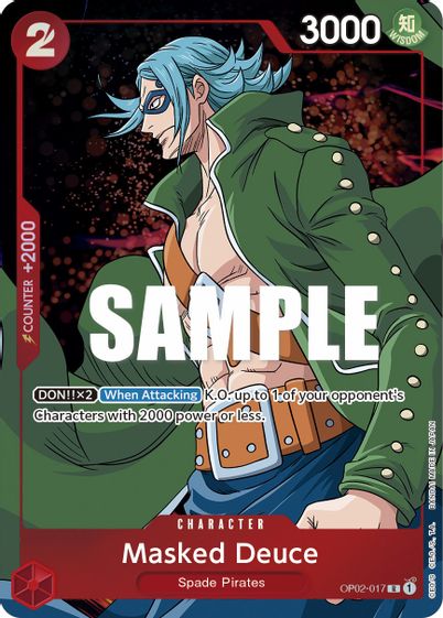 Masked Deuce (Alternate Art) OP02-017 - Rare-Kantocards