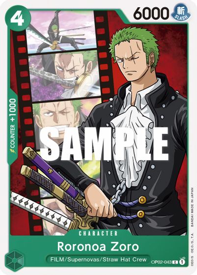 Roronoa Zoro OP02-043 - Common-Kantocards