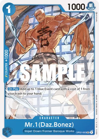 Mr.1 (Daz.Bonez) OP02-063 - Uncommon-Kantocards