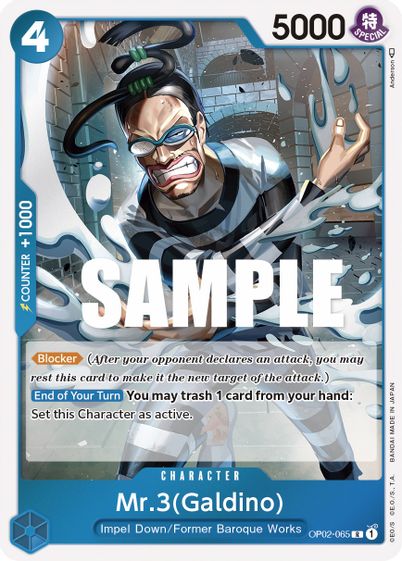 Mr.3 (Galdino) OP02-065 - Rare-Kantocards
