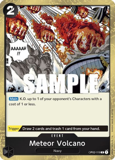 Meteor Volcano OP02-119 - Rare-Kantocards
