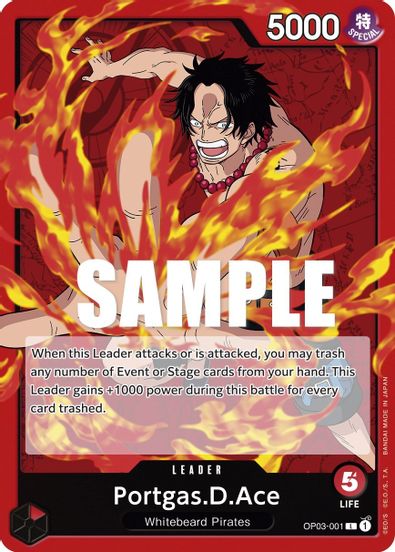 Portgas.D.Ace OP03-001 - Leader-Kantocards