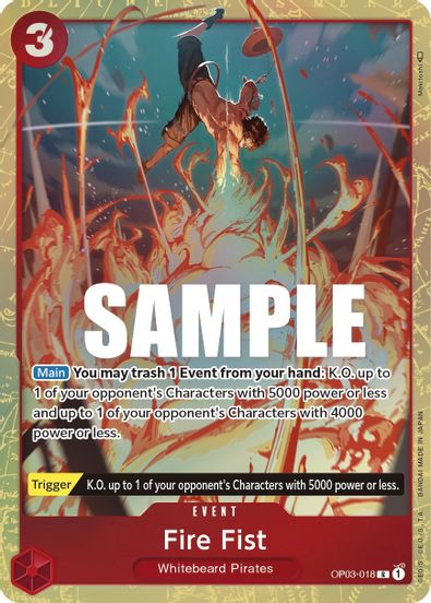 Fire Fist (Alternate Art) OP03-018 - Rare-Kantocards