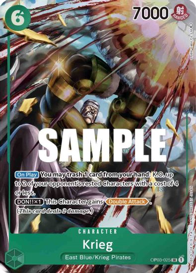 Krieg (Alternate Art) OP03-025 - Super Rare-Kantocards