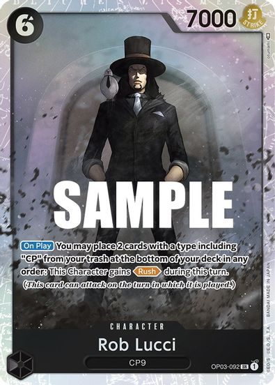 Rob Lucci OP03-092 - Super Rare-Kantocards