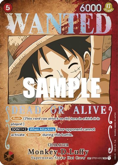 Monkey.D.Luffy (Wanted Poster) ST01-012 - Super Rare-Kantocards