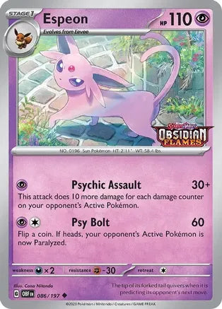 Espeon 086/197 - Reverse Holo - (BEST BUY EXCLUSIVE)-Kantocards
