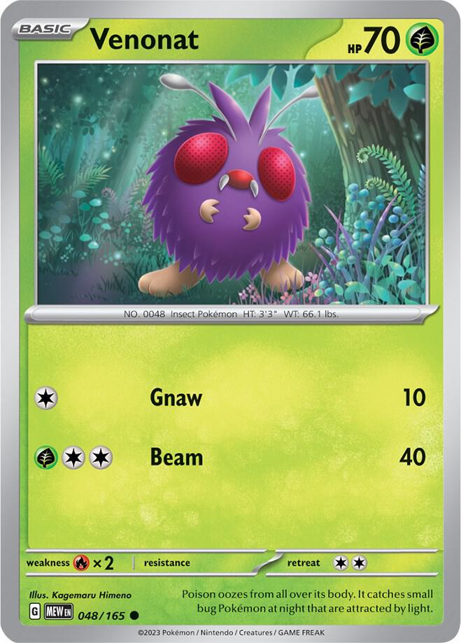 Venonat 048/165 - Common - Reverse Holo - Español-Kantocards