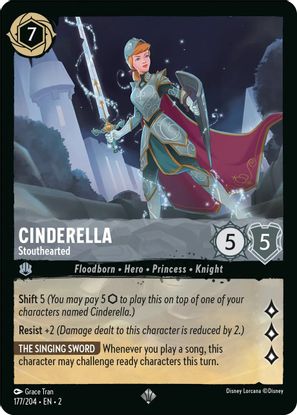 Cinderella - Stouthearted 177/204 - Super Rare-Kantocards