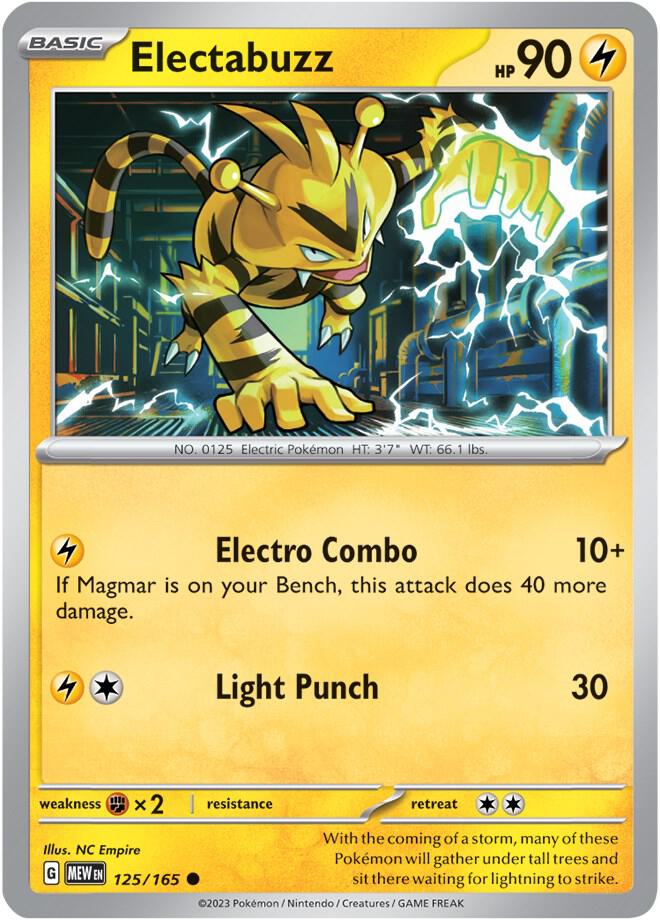 Electabuzz 125/165 - Common - Reverse Holo - Español-Kantocards
