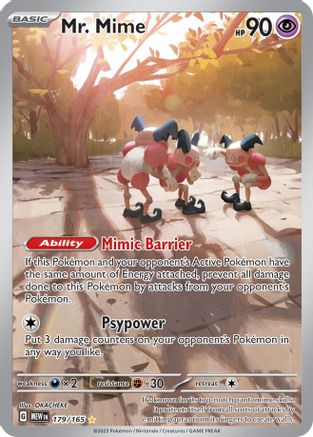 Mr. Mime 179/165 - Illustration Rare-Kantocards