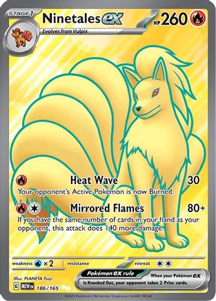 Ninetales ex 186/165 - Ultra Rare-Kantocards