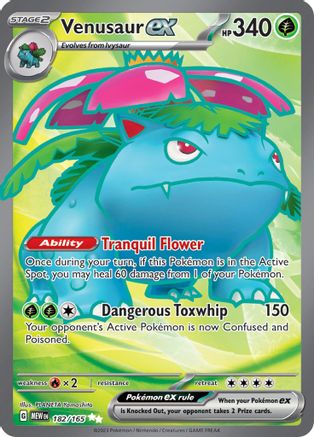 Venusaur ex 182/165 - Ultra Rare-Kantocards