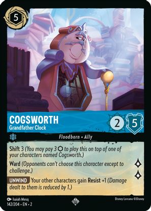 Cogsworth - Grandfather Clock 142/204 - Super Rare - Cold Foil-Kantocards