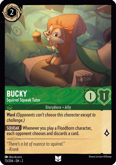 Bucky - Squirrel Squeak Tutor 73/204 - Uncommon - Cold Foil-Kantocards