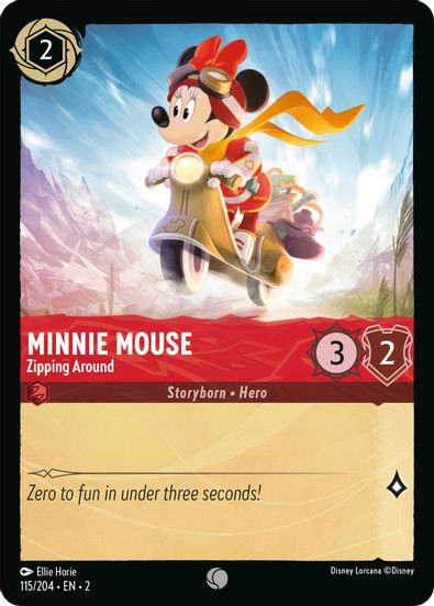 Minnie Mouse - Zipping Around 115/204 - Common - Cold Foil-Kantocards