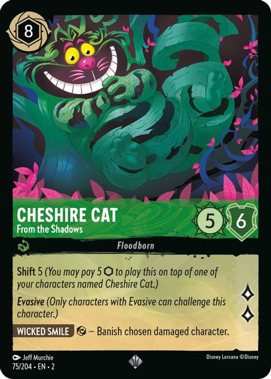 Cheshire Cat - From the Shadows 75/204 - Super Rare - Cold Foil-Kantocards