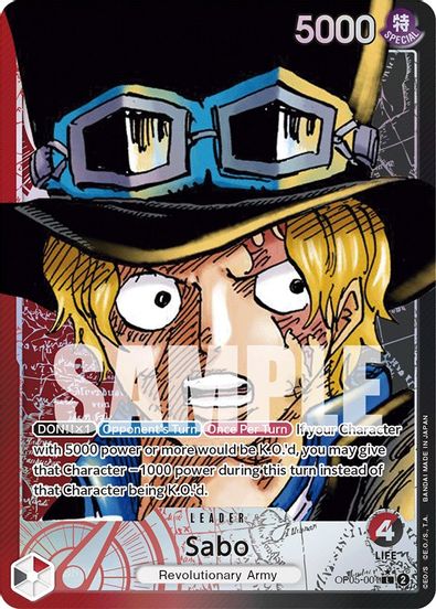 Sabo (Alternate Art) OP05-001 - Leader-Kantocards