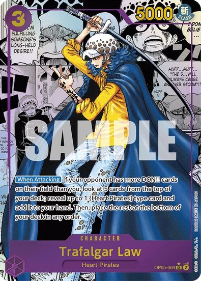Trafalgar Law (Alternate Art) (Manga) OP05-069 - Super Rare-Kantocards
