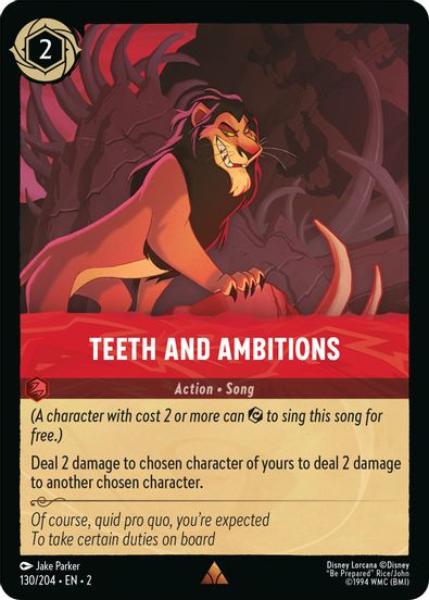 Teeth and Ambitions 130/204 - Rare - Cold Foil-Kantocards