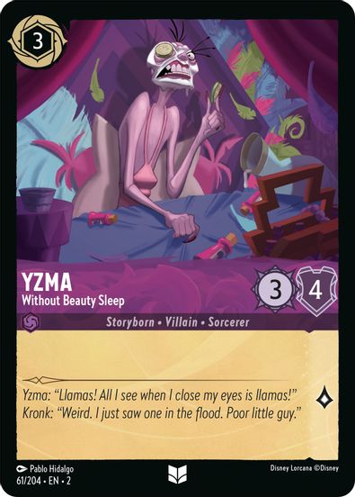 Yzma - Without Beauty Sleep 61/204 - Uncommon - Cold Foil-Kantocards