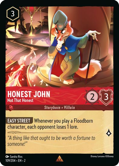 Honest John - Not That Honest 109/204 - Rare - Cold Foil-Kantocards