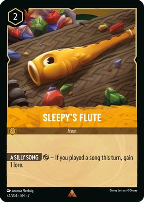 Sleepy's Flute 34/204 - Rare - Cold Foil-Kantocards