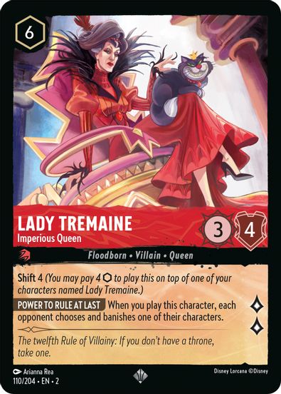 Lady Tremaine - Imperious Queen 110/204 - Super Rare - Cold Foil-Kantocards