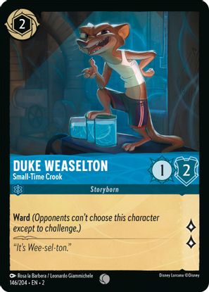 Duke Weaselton - Small-Time Crook 146/204 - Common - Cold Foil-Kantocards