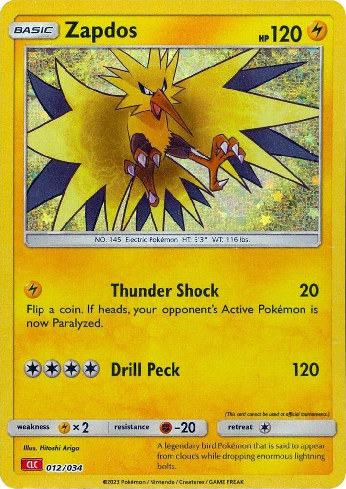 Zapdos 012/034 - Cosmos Holo
