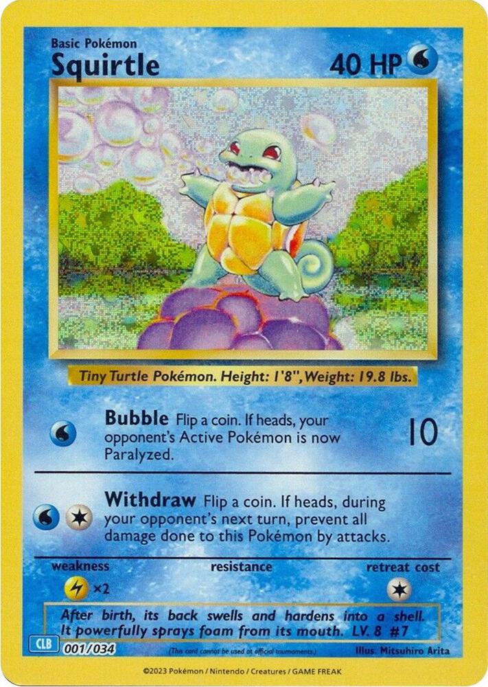 Squirtle 001/034 - Cosmos Holo