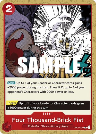 Four Thousand-Brick Fist OP05-020 - Uncommon-Kantocards