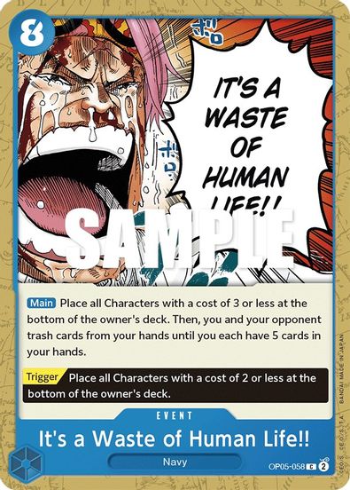 It's a Waste of Human Life!! OP05-058 - Common-Kantocards