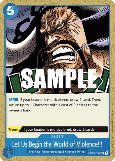 Let Us Begin the World of Violence!! OP05-059 - Uncommon-Kantocards