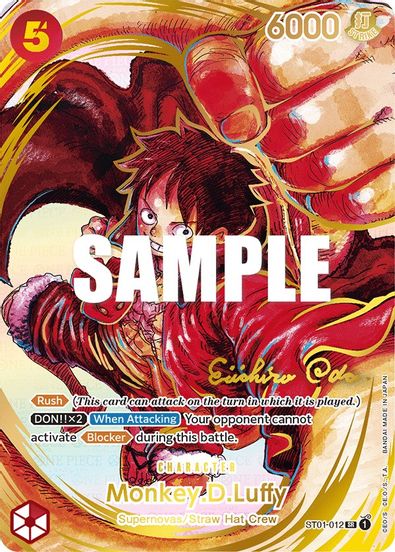 Monkey.D.Luffy (Alternate Art) (Gold-Stamped Signature) ST01-012 - Super Rare-Kantocards