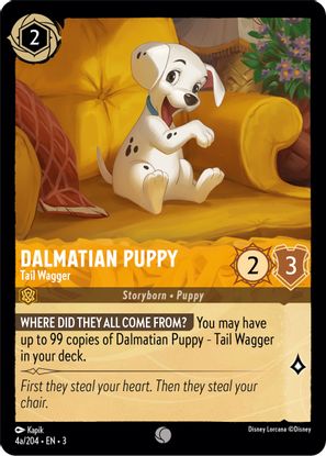 Dalmatian Puppy - Tail Wagger (4a/204) - Common - Cold Foil-Kantocards