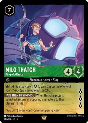 Milo Thatch - King of Atlantis 80/204 - Legendary-Kantocards