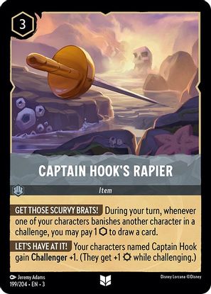 Captain Hook's Rapier 199/204 - Uncommon-Kantocards