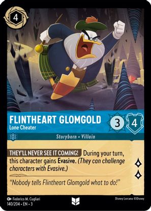 Flintheart Glomgold - Lone Cheater 140/204 - Uncommon - Cold Foil-Kantocards