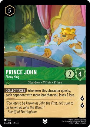 Prince John - Phony King 83/204 - Uncommon-Kantocards