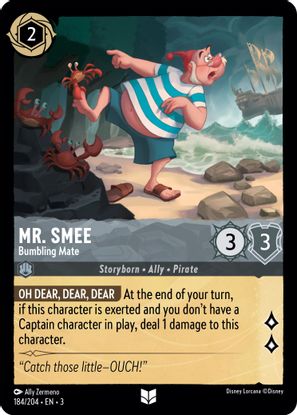 Mr. Smee - Bumbling Mate 184/204 - Uncommon - Cold Foil-Kantocards