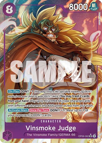 Vinsmoke Judge (Alternate Art) OP06-062 - Super Rare-Kantocards