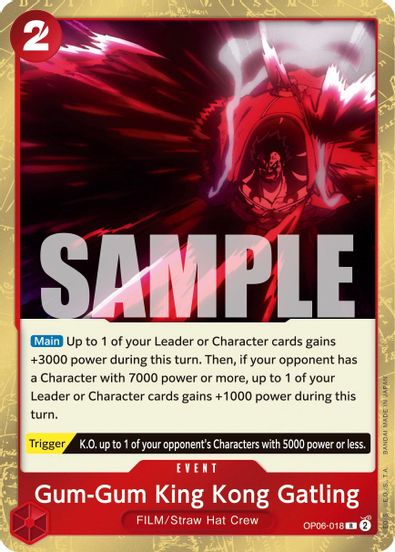 Gum-Gum King Kong Gatling OP06-018 - Rare-Kantocards