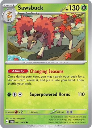 Sawsbuck 017/162 - Uncommon-Kantocards