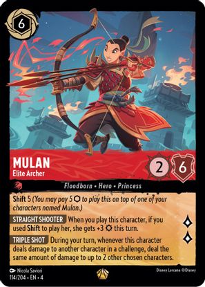Mulan - Elite Archer 114/204 - Legendary - Cold Foil-Kantocards